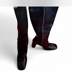 Bally High End Italian Black  Leather 👢 Boots Y2K Vintage